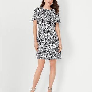 Ann Taylor Blue and White Dress